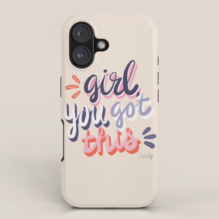 Girl You Got This - Navy & Red Palette iPhone Case Gallery Image 1