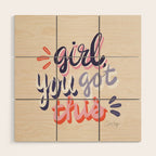 Girl You Got This - Navy & Red Palette Wood Wall Art Gallery Image 3