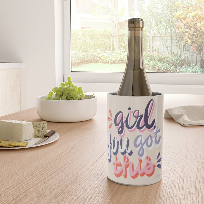 Girl You Got This - Navy & Red Palette Wine Chiller Gallery Image 4
