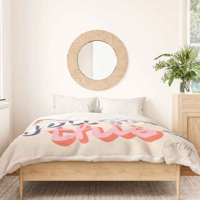 Girl You Got This - Navy & Red Palette Duvet Cover Gallery Image 3