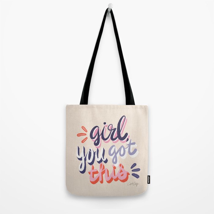 Girl You Got This - Navy & Red Palette Tote Bag Gallery Image 2