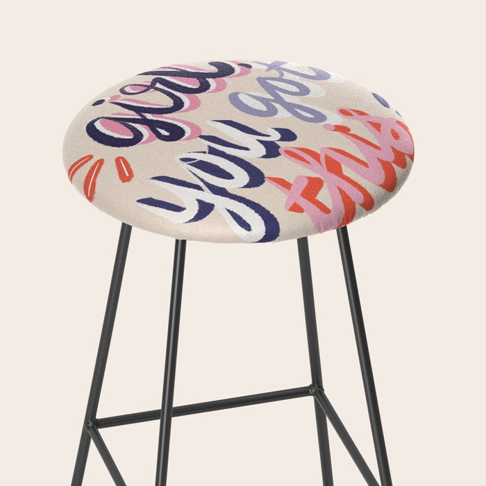 Girl You Got This - Navy & Red Palette Stool Gallery Image 2