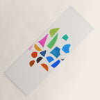'Possibilities' Mid Century Modern Minimalist Paper Collage Rainbow Colors Yoga Mat Gallery Image 1