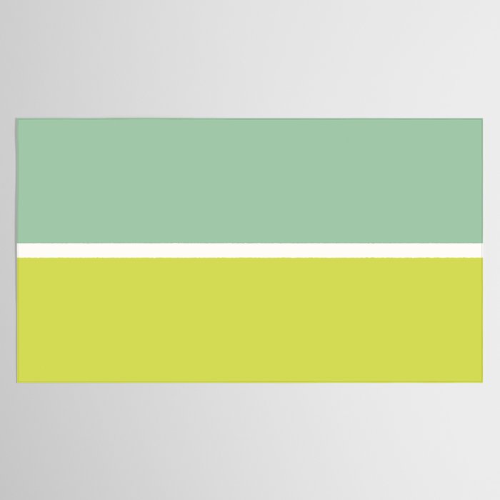 Color Block V Mint Lime Green Tablecloth Gallery Image 2