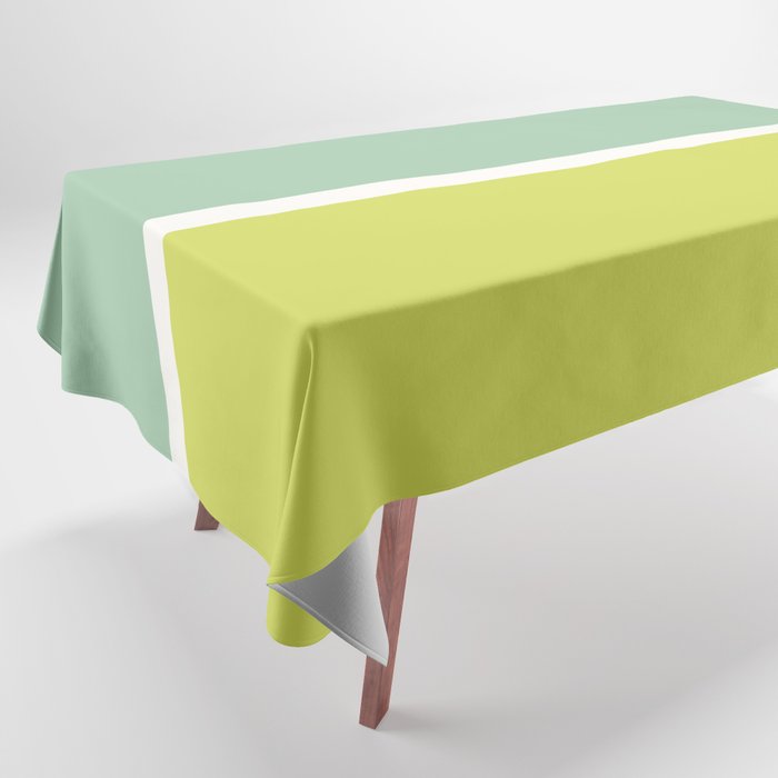 Color Block V Mint Lime Green Tablecloth Gallery Image 1