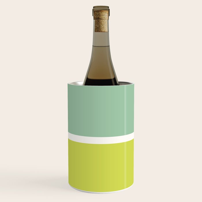 Color Block V Mint Lime Green Wine Chiller Gallery Image 1