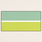 Color Block V Mint Lime Green Desk Mat Gallery Image 3