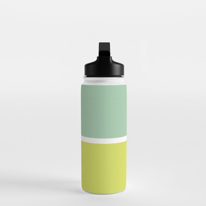 Color Block V Mint Lime Green Water Bottle Gallery Image 3