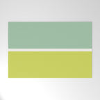 Color Block V Mint Lime Green Welcome Mat Gallery Image 1