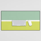 Color Block V Mint Lime Green Desk Mat Gallery Image 1