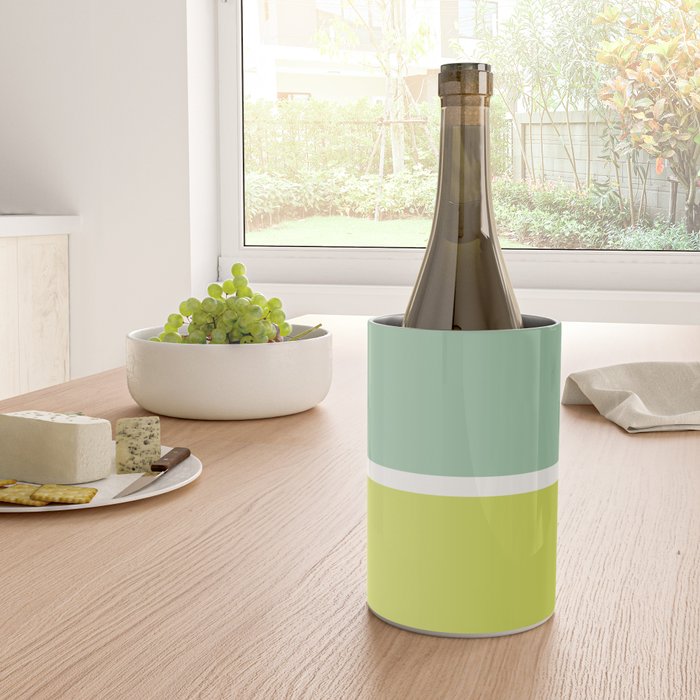 Color Block V Mint Lime Green Wine Chiller Gallery Image 4