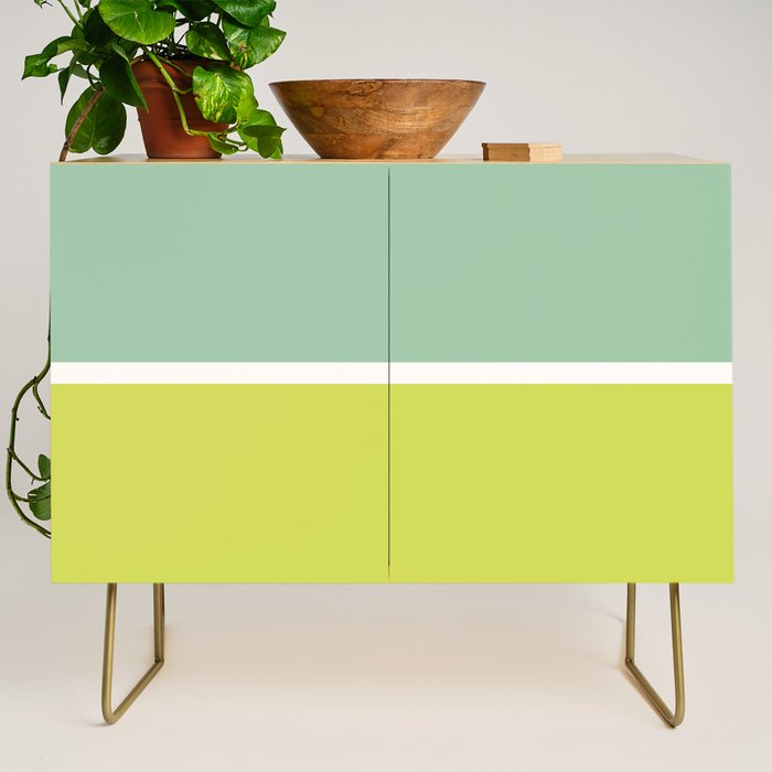 Color Block V Mint Lime Green Credenza Gallery Image 1
