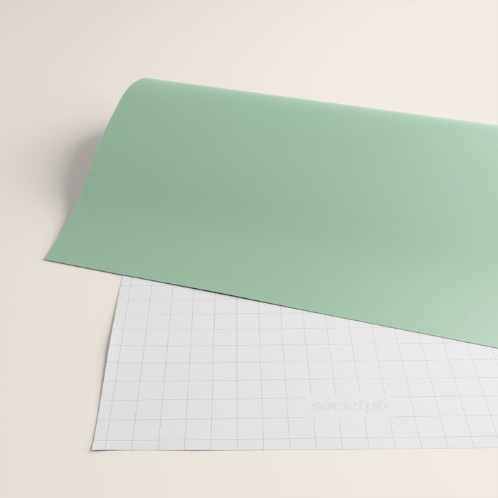 Color Block V Mint Lime Green Wrapping Paper Gallery Image 2
