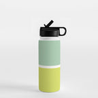 Color Block V Mint Lime Green Water Bottle Gallery Image 1