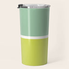Color Block V Mint Lime Green Travel Mug Gallery Image 3