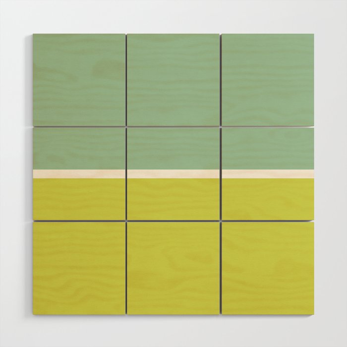 Color Block V Mint Lime Green Wood Wall Art Gallery Image 1