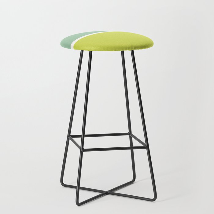 Color Block V Mint Lime Green Stool Gallery Image 1
