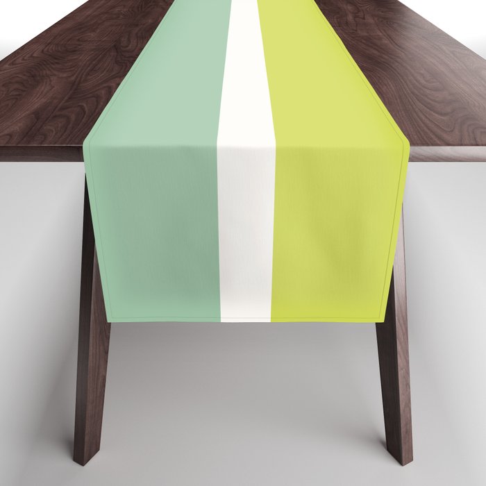 Color Block V Mint Lime Green Table Runner Gallery Image 1