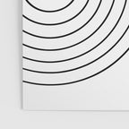 Minimal Line Curvature I Black and White Mid Century Modern Arch Abstract Poster Gallery Image 3