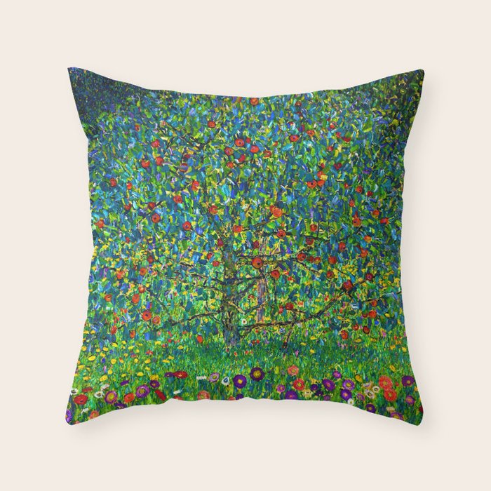 Gustav Klimt "Apple tree" I Throw Pillow Gallery Image 6