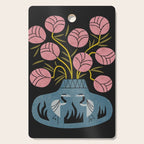 Pink Bouquet And Crane Vase Cutting Board Gallery Image 1