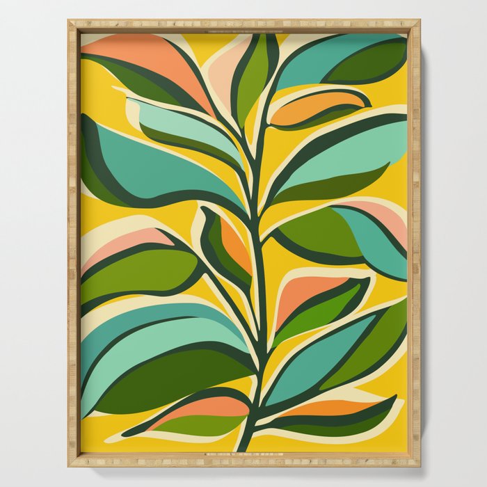 Celebration / Abstract Botanical Series Serving Tray Gallery Image 1