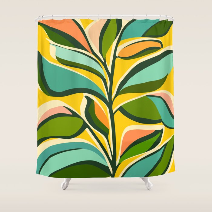 Celebration / Abstract Botanical Series Shower Curtain Gallery Image 1