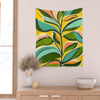 Celebration / Abstract Botanical Series Wall Tapestry Gallery Image 2