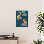 Dinosaurs Floating on an Asteroid Poster Gallery Image 2