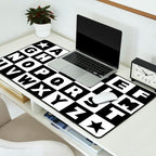 Alphabet Black and White Desk Mat Gallery Image 2