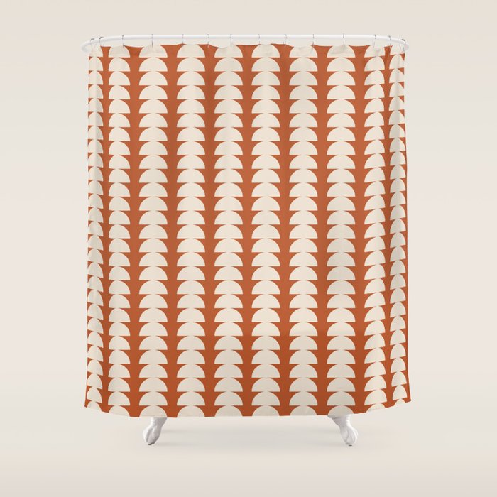 Maude Pattern - Vintage Orange Shower Curtain Gallery Image 1