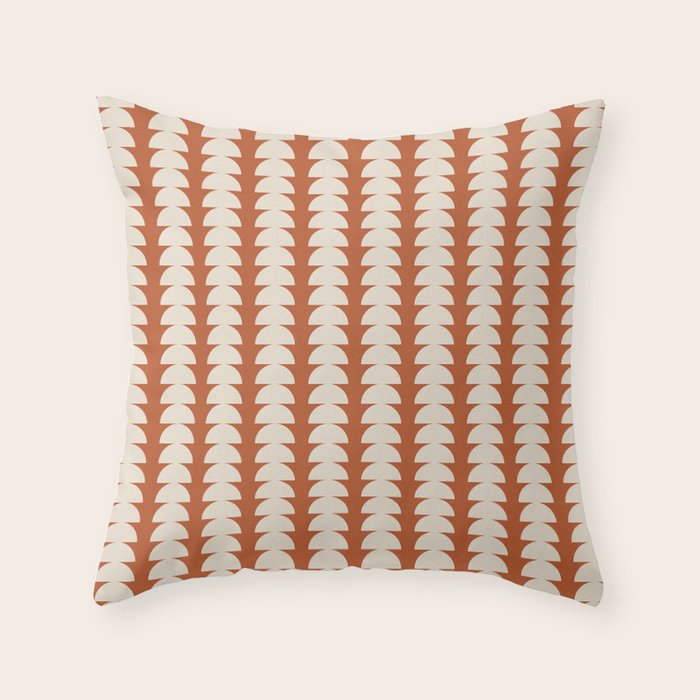 Maude Pattern - Vintage Orange Throw Pillow Gallery Image 6
