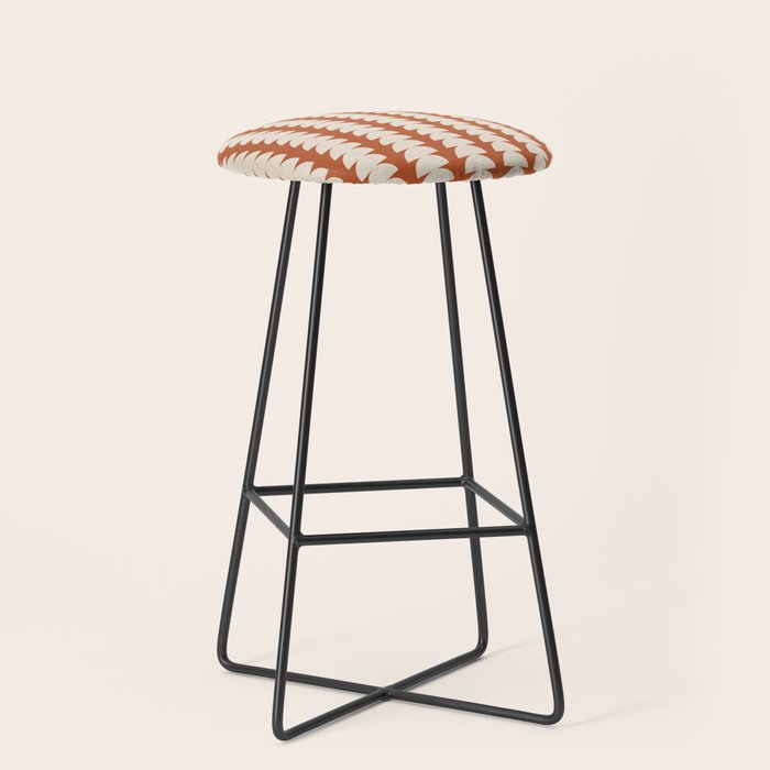 Maude Pattern - Vintage Orange Stool Gallery Image 1