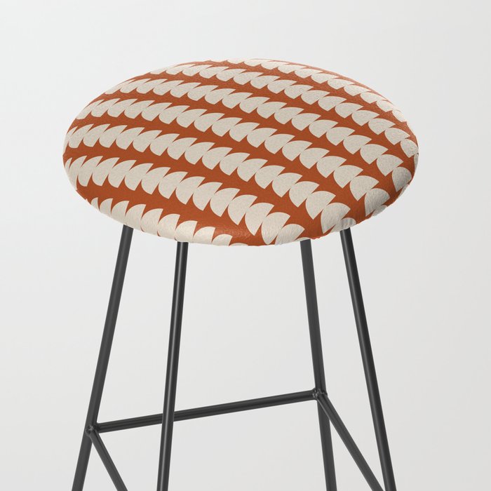 Maude Pattern - Vintage Orange Stool Gallery Image 2