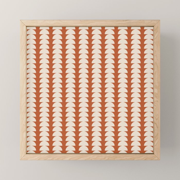 Maude Pattern - Vintage Orange Mini Art Print Gallery Image 1
