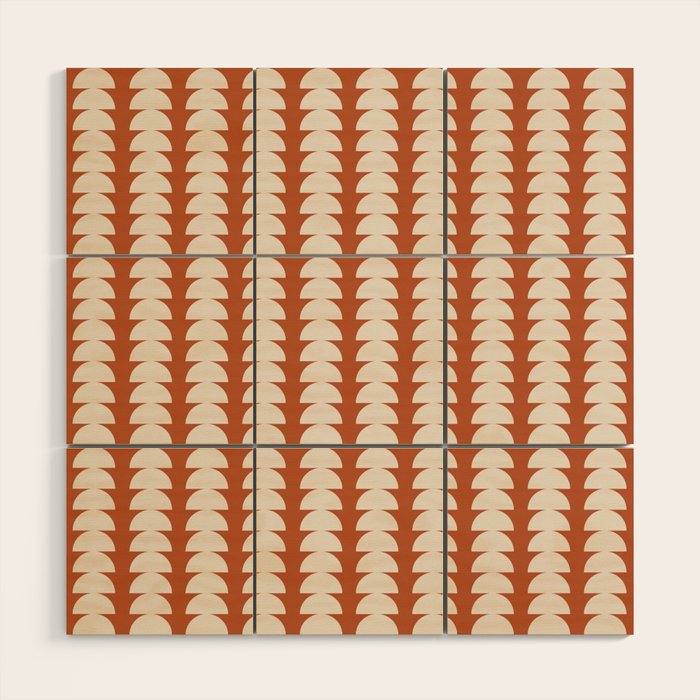 Maude Pattern - Vintage Orange Wood Wall Art Gallery Image 1