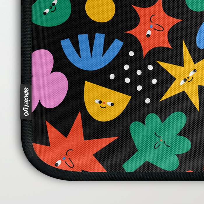 Funny colorful cartoon shape art pattern Laptop Sleeve Gallery Image 3