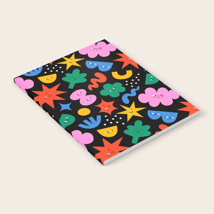 Funny colorful cartoon shape art pattern Notebook Gallery Image 1