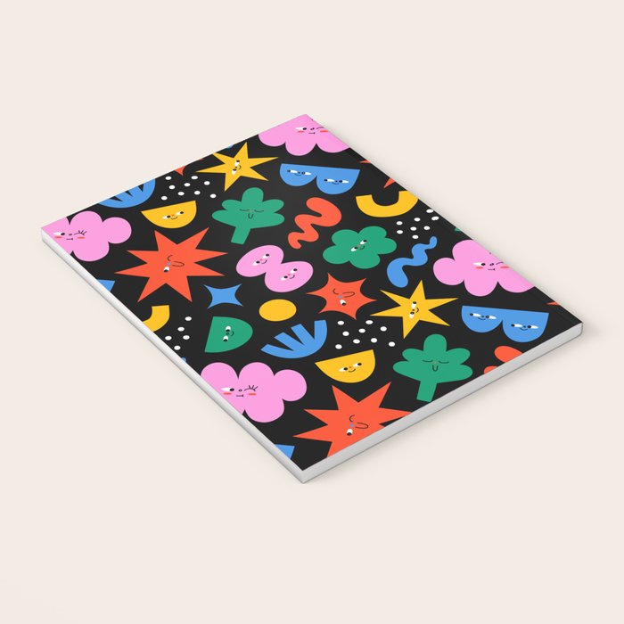 Funny colorful cartoon shape art pattern Notebook Gallery Image 3