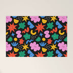 Funny colorful cartoon shape art pattern Welcome Mat Gallery Image 1