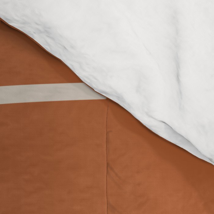 Terra Waves Abstract Minimalist Line Pattern in Clay and Putty Comforter Gallery Image 4