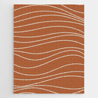 Terra Waves Abstract Minimalist Line Pattern in Clay and Putty Jigsaw Puzzle Gallery Image 1