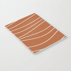 Terra Waves Abstract Minimalist Line Pattern in Clay and Putty Notebook Gallery Image 3