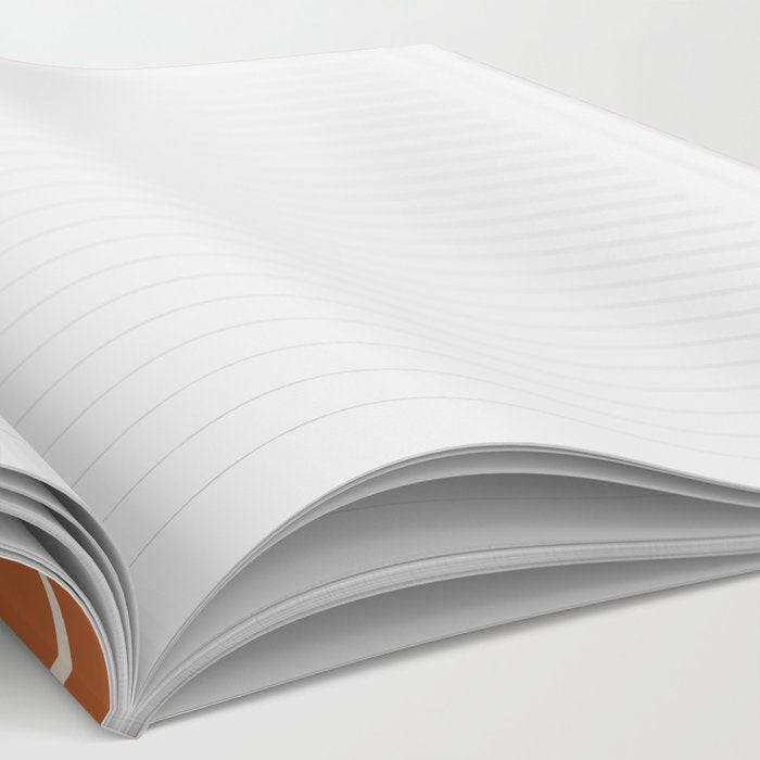 Terra Waves Abstract Minimalist Line Pattern in Clay and Putty Notebook Gallery Image 2