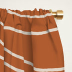 Terra Waves Abstract Minimalist Line Pattern in Clay and Putty Window Curtain Gallery Image 2