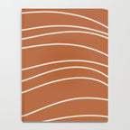 Terra Waves Abstract Minimalist Line Pattern in Clay and Putty Notebook Gallery Image 4