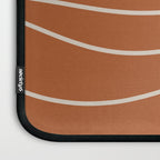 Terra Waves Abstract Minimalist Line Pattern in Clay and Putty Laptop Sleeve Gallery Image 3