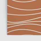 Terra Waves Abstract Minimalist Line Pattern in Clay and Putty Poster Gallery Image 3