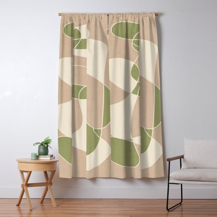 Modern Abstract Minimal Art 24 Window Curtain Gallery Image 1