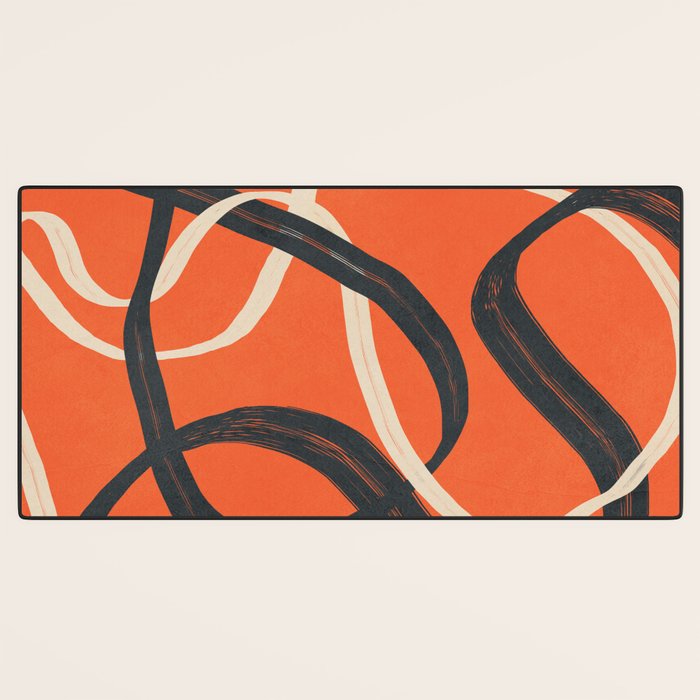 Minimal Abstract Lines Dance 2 Desk Mat Gallery Image 3
